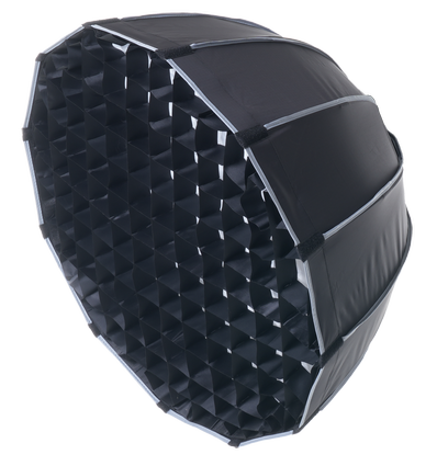 Softbox med raster, Ø65cm - För 200W/300W strålkastare, svart