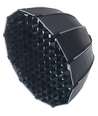 Softbox med raster, Ø65cm - För 200W/300W strålkastare, svart