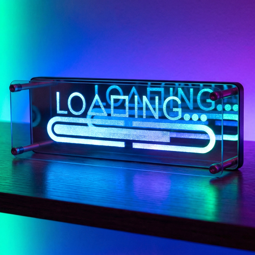 RGB LOADING Neonskylt - Infinity Mirror-effekt, Bluetooth, App-styrning
