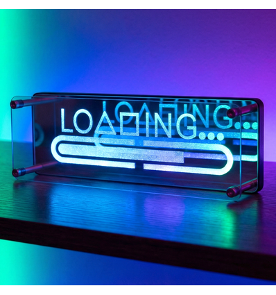 RGB LOADING Neonskylt - Infinity Mirror-effekt, Bluetooth, App-styrning