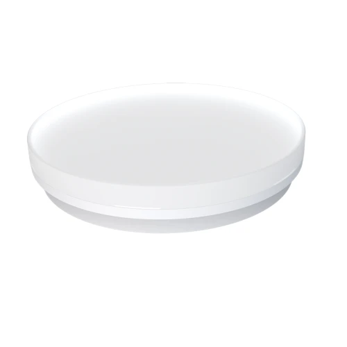 24/18/13W LED CCT taklampa - Ø28cm, Höjd: 5cm, IP54, vit kant, inkl. ljuskälla