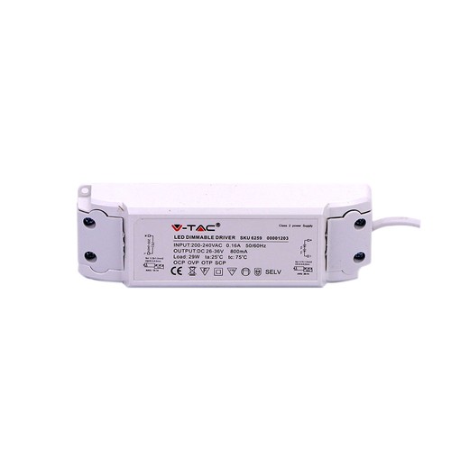 29W LED driver för panel - 800mA, 26-36V, ej dimbar