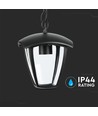 E27 trädgårdslampa i aluminium - IP44 utomhus, svart, 74cm hög, utan ljuskälla