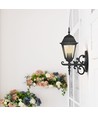 E27 utomhus vägglampa / lykta - Mattsvart, IP44, uppåtriktat ljus, utan ljuskälla