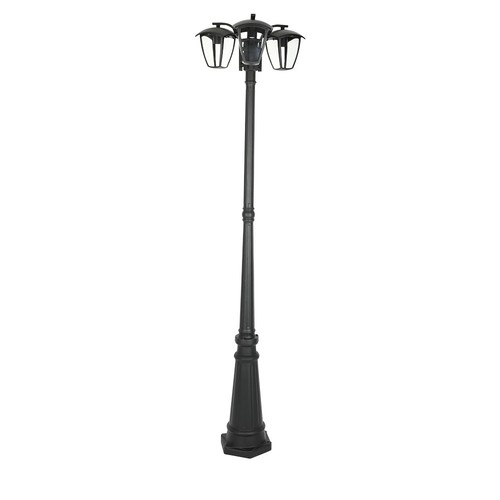 VT-740 pollare lampa E27 - svart, 3 huvuden