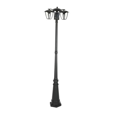 VT-740 pollare lampa E27 - svart, 3 huvuden
