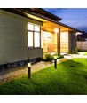 50cm GU10 trädgårdslampa/pollare - IP54 utomhus, rund, svart, aluminium, utan ljuskälla