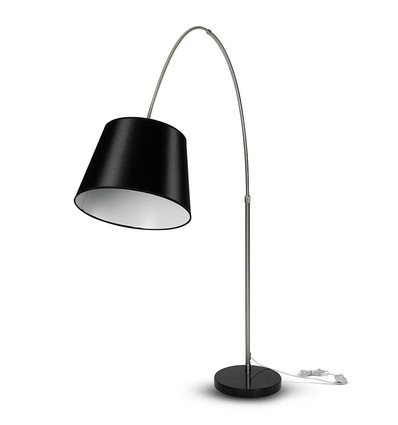 Vt-7451 golvlampa E27 - LED, med marmorfot, svart