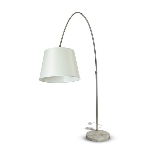 VT-7451 golvlampa E27 - LED, med marmorfot, elfenben