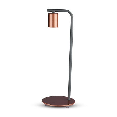 Designer bordslampa med E27 sockel och strömbrytare - Röd brons, metall, 150x420mm, max 60W