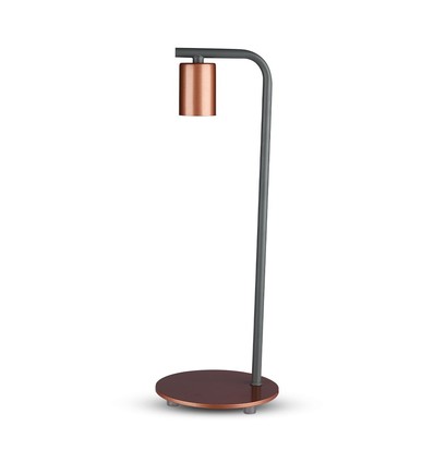 Designer bordslampa med E27 sockel och strömbrytare - Röd brons, metall, 150x420mm, max 60W