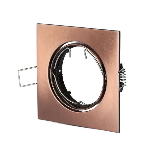 GU10 Brons infälld spotlight - Fyrkantig, hål: Ø7,4 cm, mått: 8,2 x 8,2 cm
