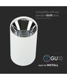 Vt-882 lampa GU10 - rund, vit + krom