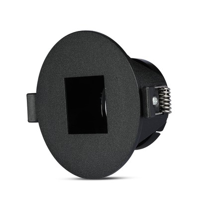 GU10 infälld spot, kvadratisk - Svart, aluminium, hål: Ø7,5 cm, mått: 8,3 x 8,3 cm, IP20