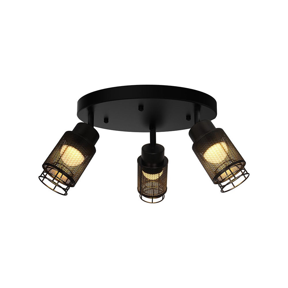 460x410x210 Mm Vt 89013 Taklampa 3x6w Led Dekorativ 3000k Matt Svart Kulör : Varm