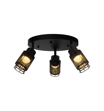 460x410x210 mm VT-89013 taklampa 3x6W LED - dekorativ, 3000K, matt svart