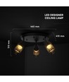 18W LED designer taklampa - Ø30cm, 3000K, matt svart, IP20 inomhus