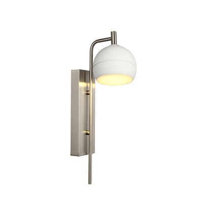 190x120x430 mm VT-89021 vägglampa 10W - LED, dekorativ, 3000K, borstad nickel + vit
