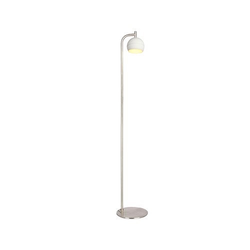 10W designer golvlampa - 1200lm, 120lm/W, 3000K, borstad nickel, höjd 141cm