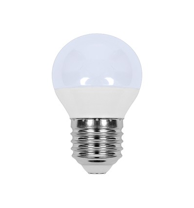 E27 3,7W LED klotlampa - G45, 320lm, ersätter 25W, 180° ljusspridning