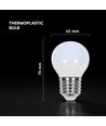 E27 3,7W LED kronlampa - G45, 320lm, ersätter 25W, 180°