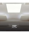 60x60 bakbelyst LED-panel, 40W - 120 lm/W, slim, 18mm hög, vit kant