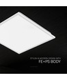 60x60 LED-panel, 40W - 120 lm/W, 5 års garanti, vit ram