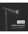 3W LED säng/hotell vägglampa med USB och strömbrytare - Svart, 3000K, COB CREE chip, 12x12 cm