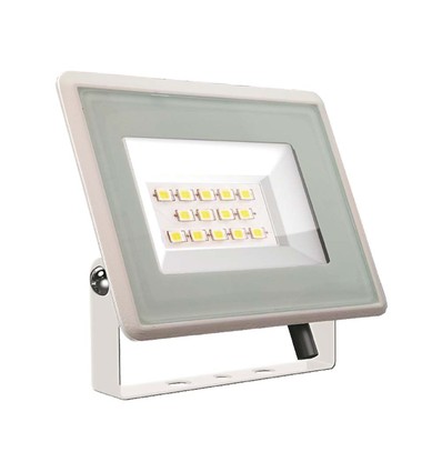 10W LED strålkastare - IP65, vit, 3000K, 110 grader, utomhus