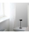 2W uppladdningsbar LED bordslampa, IP54 - 200lm, dimbar, touch, 8-10 timmar batteri, svart finish
