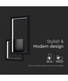 20W LED vägglampa - Svart, geometrisk design, 3000K, IP20, 2660lm