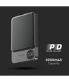 5000mAh MagSafe ultra-tunn powerbank i aluminium, 20W - Space Grey, trådlös snabbladdning, digital display, USB-C in/utgång