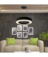 60cm 50W dimbar LED pendel - 122lm/W, 6100lm, svart ring, 4000K, TRIAC dimbar