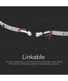 120 VT-2835 LED löpande ljuslist 10W/m - 24V, 3000K, IP20, kopplingsbar, 10 m/rulle, pris per meter