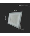 100W LED strålkastare, vit - 95lm/W, IP65, 6500K, utomhus
