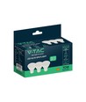 VT-271 Spotlight 10W GU10 - LED, plast, mjölkvit täckglas, 4000K, 3 st./förpackning