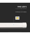 6x V-Tac 40W slim LED armatur - 120 cm, 3 års producentgaranti, 230V