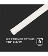 6x V-Tac 40W slim LED armatur - 120 cm, 3 års producentgaranti, 230V