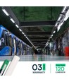 6x 40W komplett LED-armatur - 120 cm, 3 års produktgaranti, 230V