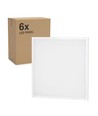 6x LED-paneler 60x60 i ram - 40W, för direktmontering