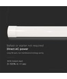 6x 50W komplett LED-armatur - 150 cm, 3 års tillverkargaranti, 230V