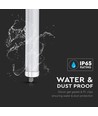 12x V-Tac vattentät 36W LED armatur - 120 cm, 120lm/W, IP65, länkbar, 230V
