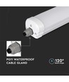 12x V-Tac vattentät 48W LED armatur - 150 cm, 120lm/W, IP65, länkbar, 230V