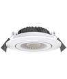 10x 7W lågprofil downlight RA96 - DimToWarm+CCT, Hål: Ø6,8 cm, Mått: Ø8,3 cm, vit kant, dimbar