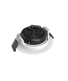 10x 7W lågprofil downlight RA96 - DimToWarm+CCT, Hål: Ø6,8 cm, Mått: Ø8,3 cm, vit kant, dimbar