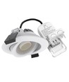 10x 7W lågprofil downlight RA96 - DimToWarm+CCT, Hål: Ø6,8 cm, Mått: Ø8,3 cm, vit kant, dimbar