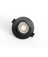10x 7W lågprofil downlight RA96 - DimToWarm+CCT, Hål: Ø6,8 cm, svart kant, dimbar