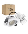 10x 7W lågprofil downlight RA96 - DimToWarm+CCT, Hål: Ø6,8 cm, Mått: Ø8,3 cm, vit kant, dimbar