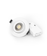 10x 7W Lågprofil downlight RA96 - Direkt i isolering, dimbar, Hål: Ø6,8 cm, Mått: Ø9,3 cm
