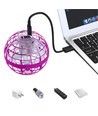 Hover Orb flygande boll med RGB-ljus - Ø8,5 cm, lila, perfekt för barn och lekfulla själar